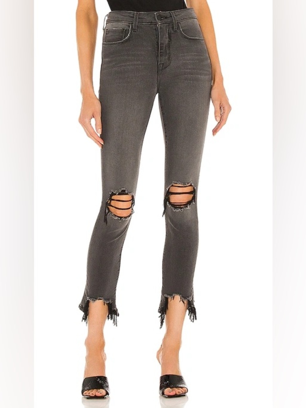 💥SALE💥 L'agence High Line High Rise Skinny Jeans In Vintage Grey Destruct 27
